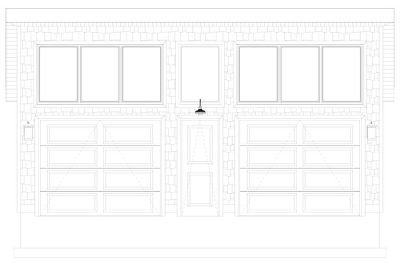 Exterior - Front Elevation 8 for Contemporary House Plan #1060-284, 0 bath
