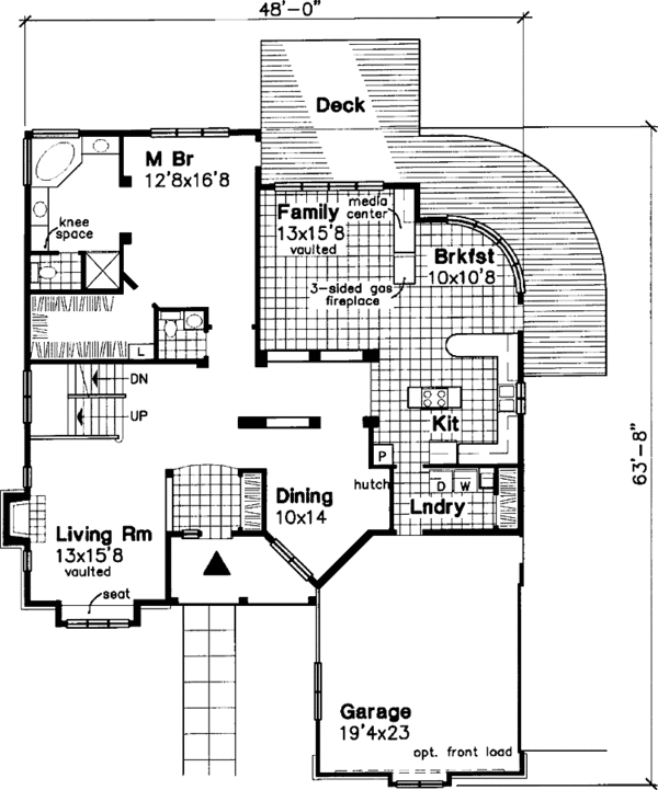 Architectural House Design - European Floor Plan - Main Floor Plan #320-518
