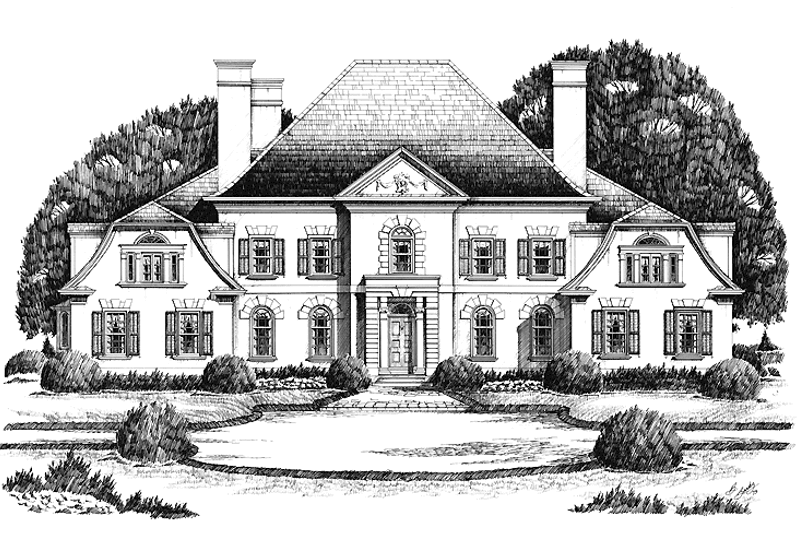 House Blueprint - Classical Exterior - Front Elevation Plan #429-155