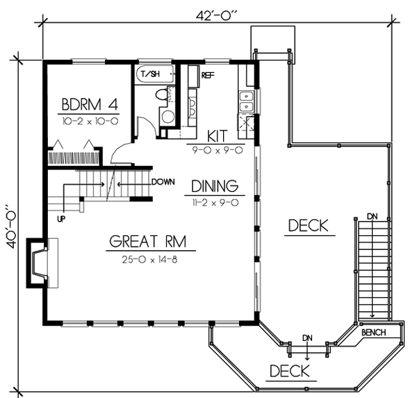 Floor Plan - Main Floor Plan #100-454