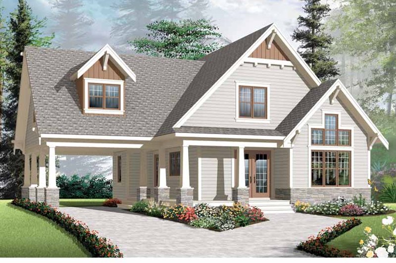 Home Plan - Exterior - Front Elevation 3 for Traditional House Plan #23-2546 - 2 bed, 2.5 bath