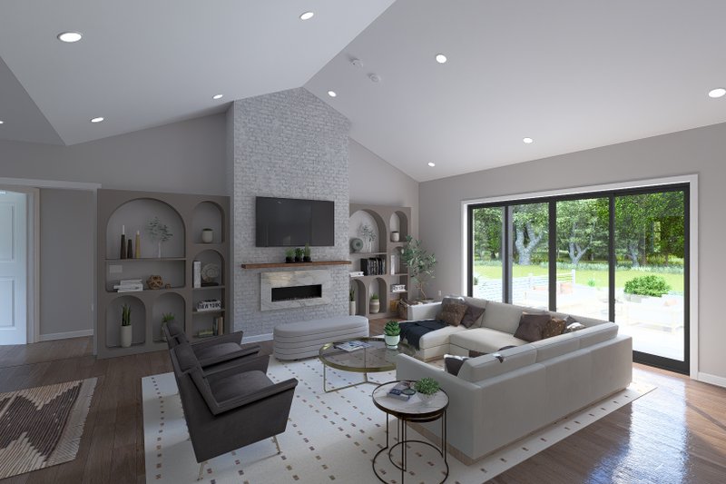 Dream House Plan - Interior - Family Room 1 for Farmhouse House Plan #1060-426 - 2 bed, 3.5 bath