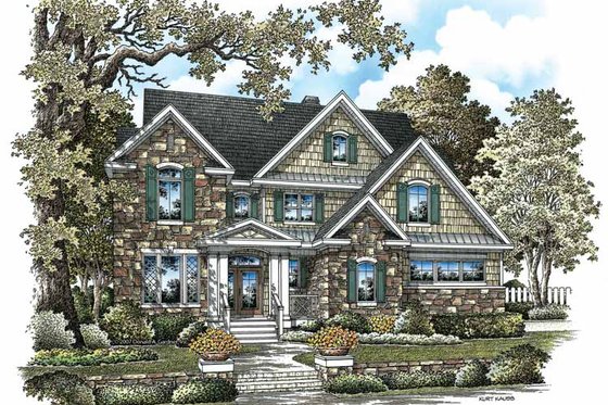 Exterior - Front Elevation 3 for Craftsman House Plan #929-844 - 3 bed, 2.5 bath