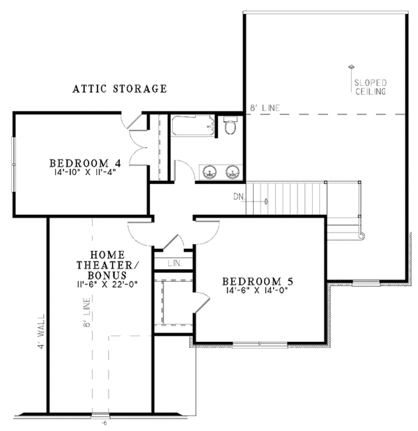 House Design - Country Floor Plan - Upper Floor Plan #17-2692