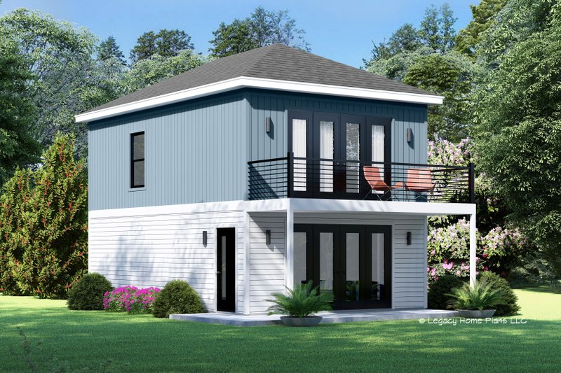Architectural House Design - Prairie Exterior - Front Elevation Plan #932-742