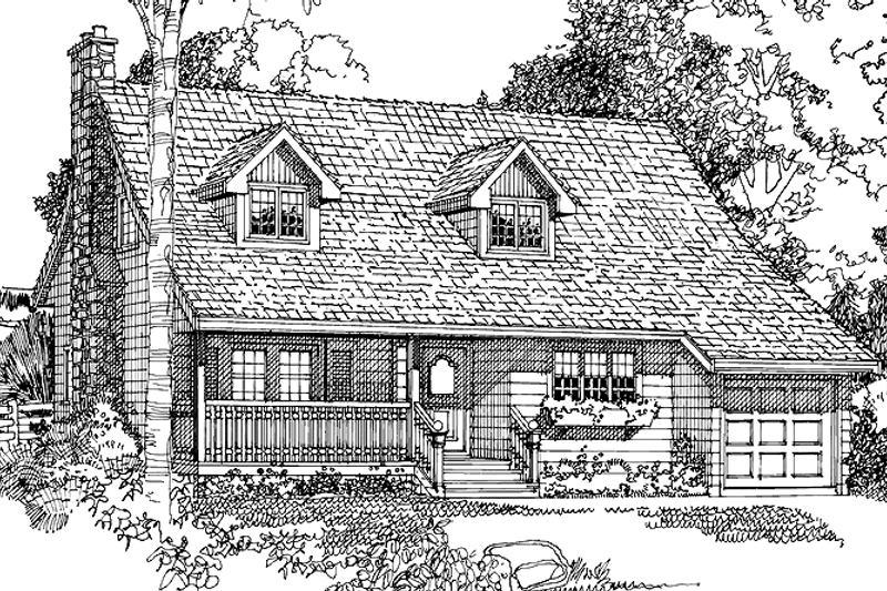 Home Plan - Country Exterior - Front Elevation Plan #47-674