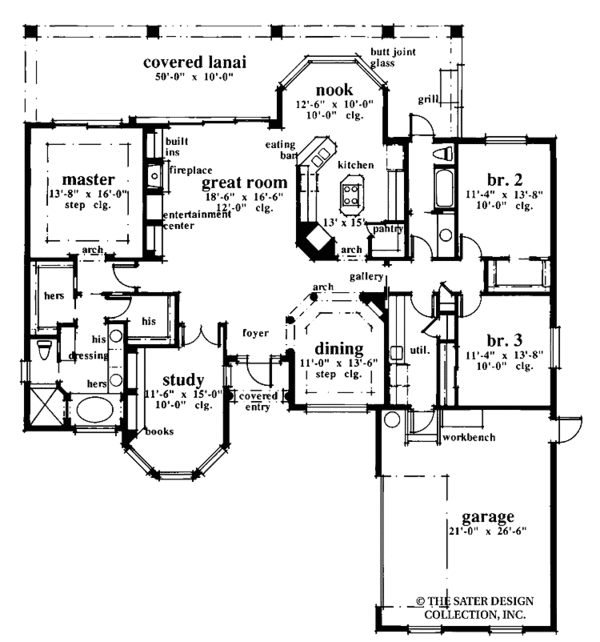 House Plan Design - Ranch Floor Plan - Main Floor Plan #930-91