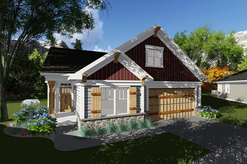 Home Plan - Craftsman Exterior - Front Elevation Plan #70-1262