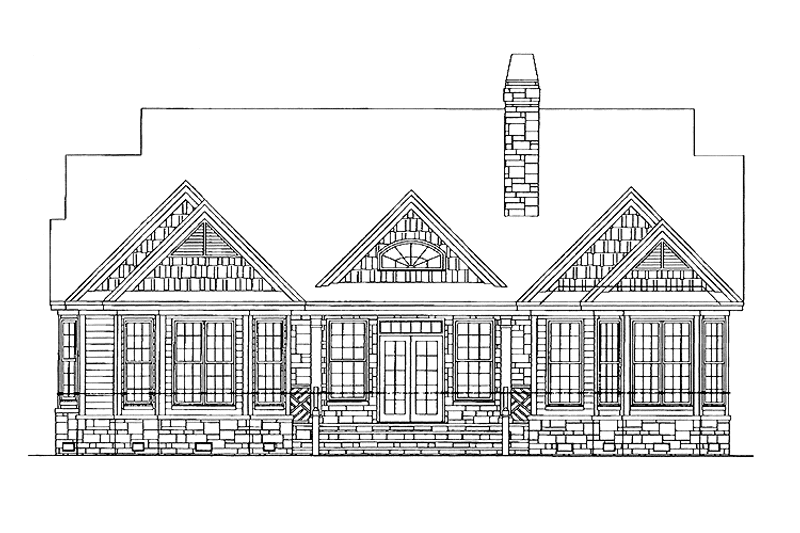 Dream House Plan - Exterior - Rear Elevation for Craftsman House Plan #929-501 - 4 bed, 3 bath