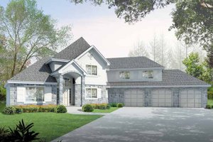 Dream House Plan - European Exterior - Front Elevation Plan #1037-11