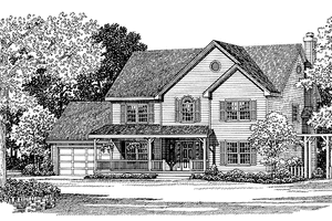 Dream House Plan - Exterior - Front Elevation for Country House Plan #72-1047 - 4 bed, 2.5 bath