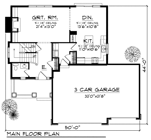 House Plan Design - European Floor Plan - Main Floor Plan #70-701