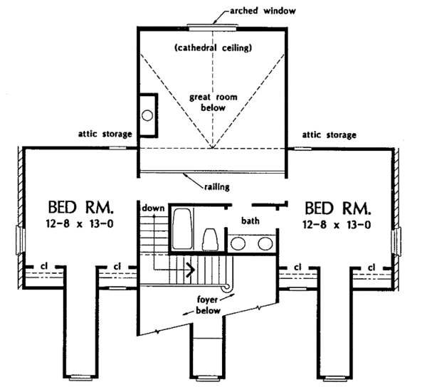 House Plan Design - Country Floor Plan - Upper Floor Plan #929-188