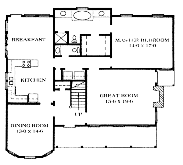 Architectural House Design - Victorian Floor Plan - Main Floor Plan #1014-20
