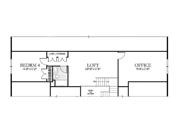 House Blueprint - Craftsman Floor Plan - Upper Floor Plan #1029-62