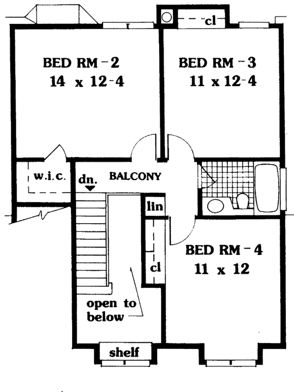 Home Plan - Country Floor Plan - Upper Floor Plan #3-235