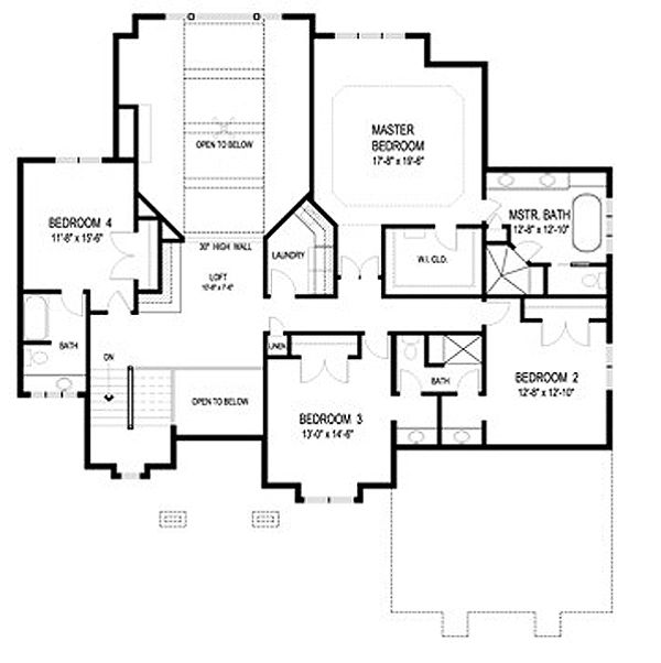 Home Plan - European Floor Plan - Upper Floor Plan #56-602