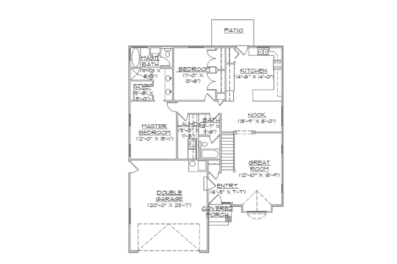 Home Plan - Floor Plan - Main Floor for Traditional House Plan #945-82 - 2 bed, 2 bath