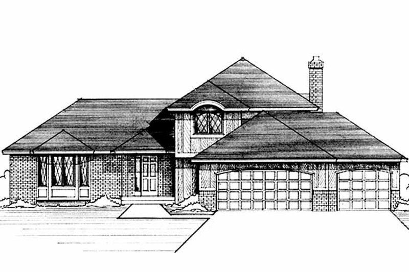 Architectural House Design - Exterior - Front Elevation 3 for European House Plan #51-716 - 3 bed, 2.5 bath