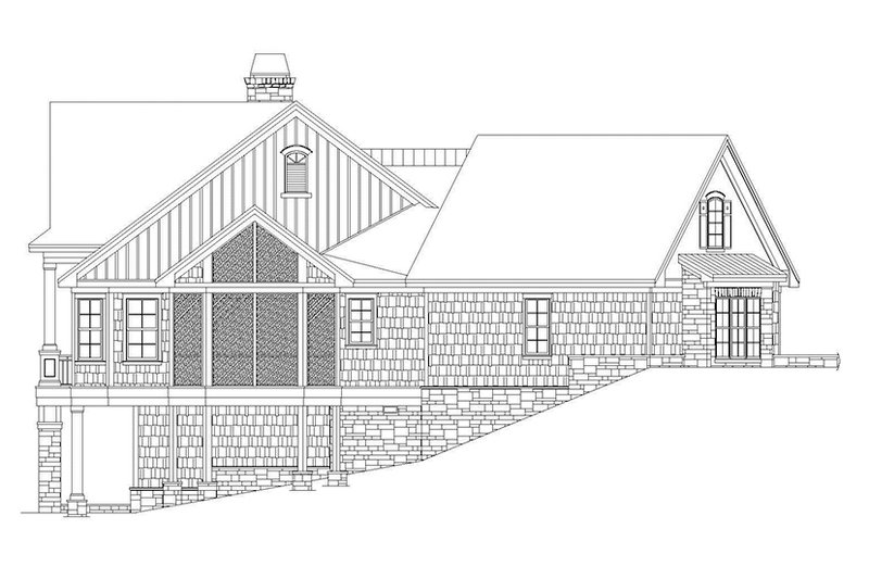 Architectural House Design - Left Side Elevation