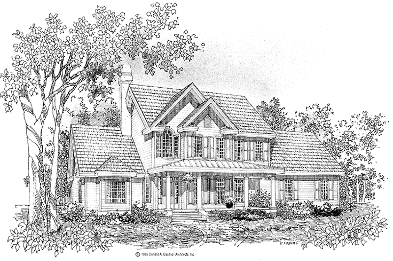 Architectural House Design - Country Exterior - Front Elevation Plan #929-381