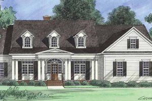 Country Exterior - Front Elevation Plan #1054-17