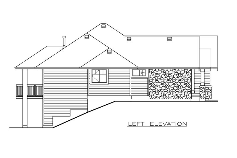 House Design - Exterior - Other Elevation for Craftsman House Plan #1100-146 - 2 bed, 2 bath