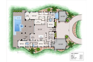 Floor Plan - Main Floor for Contemporary House Plan #1083-23 - 4 bed, 4.5 bath