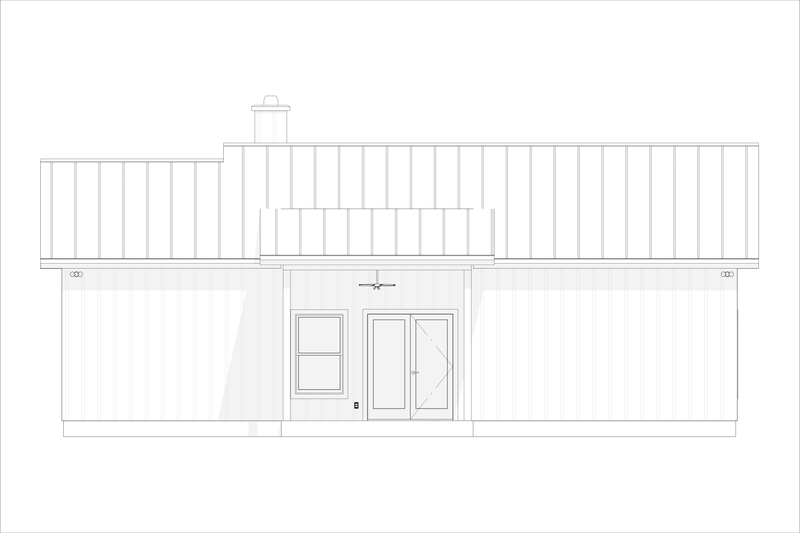 Dream House Plan - Exterior - Rear Elevation 1 for Ranch House Plan #1127-16 - 2 bed, 2 bath