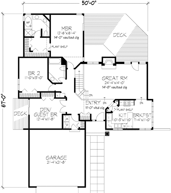 Home Plan - Prairie Floor Plan - Main Floor Plan #320-1120