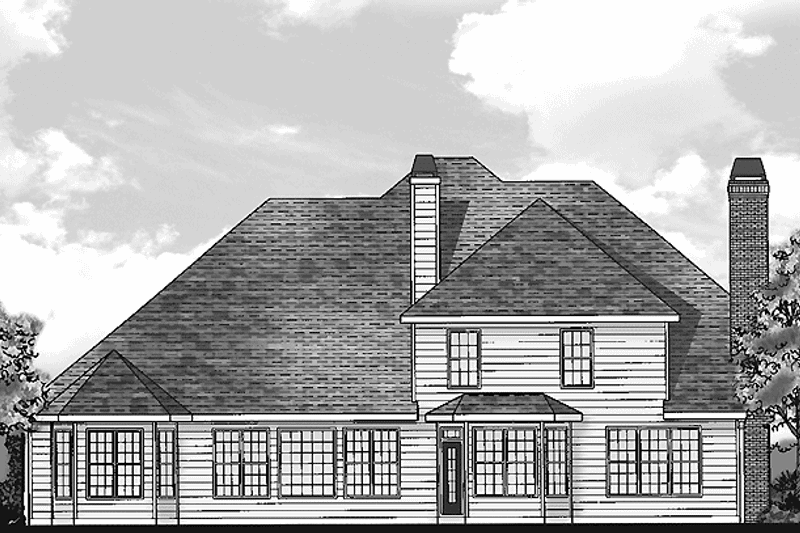 Home Plan - Exterior - Rear Elevation for Country House Plan #927-169 - 3 bed, 2.5 bath