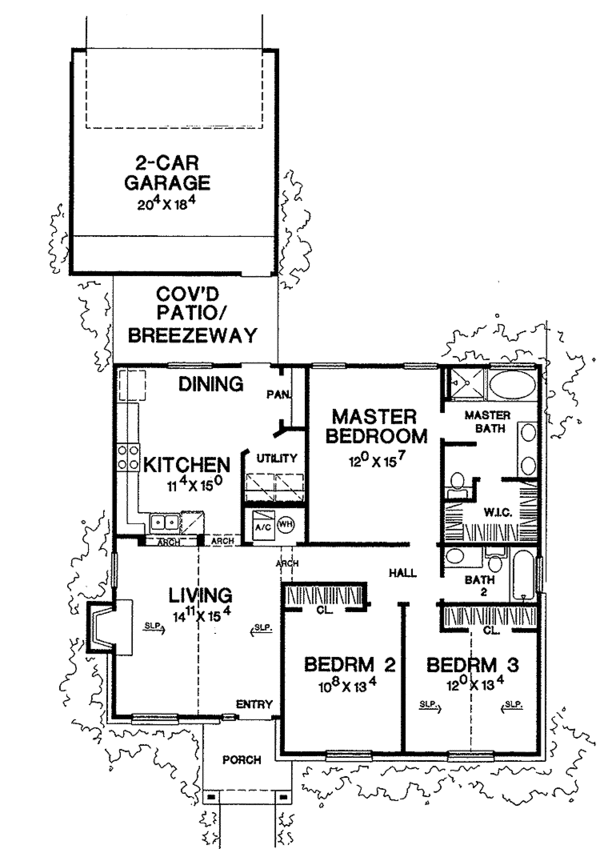 House Plan Design - Ranch Floor Plan - Main Floor Plan #472-295