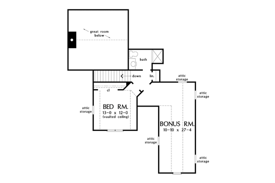 Floor Plan - Upper Floor for Craftsman House Plan #929-908 - 4 bed, 3.5 bath