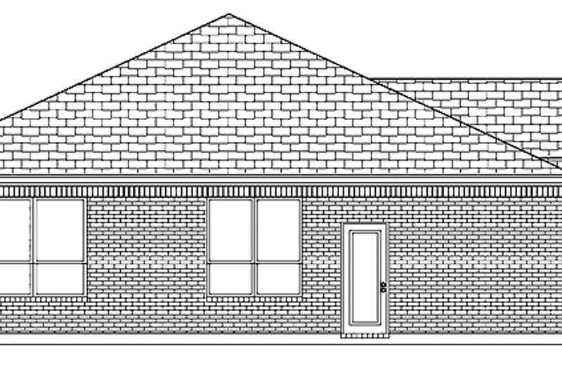 Dream House Plan - Exterior - Rear Elevation for Ranch House Plan #84-755 - 3 bed, 2 bath