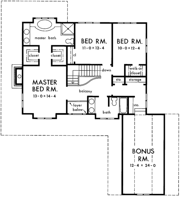 Dream House Plan - Country Floor Plan - Upper Floor Plan #929-111