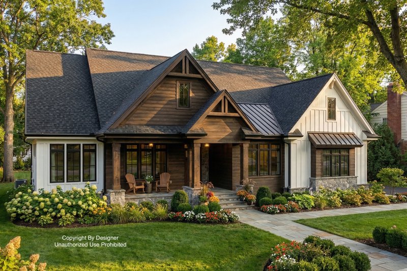 Home Plan - Farmhouse Exterior - Front Elevation Plan #51-1239