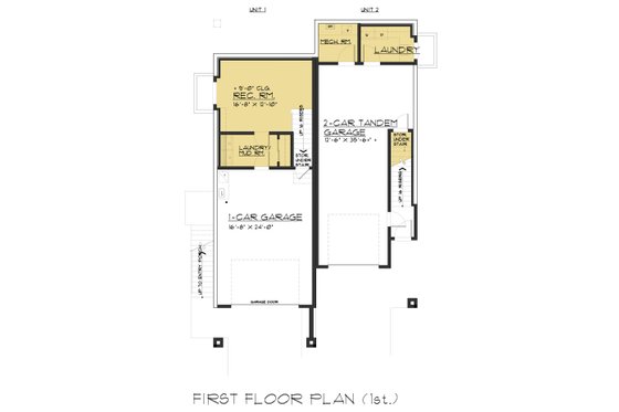 Floor Plan - Main Floor 1 for Contemporary House Plan #1066-71 - 6 bed, 6 bath
