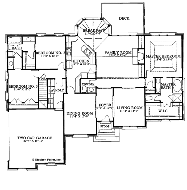 Architectural House Design - Traditional Floor Plan - Main Floor Plan #429-104