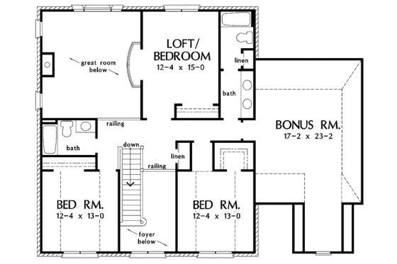 Floor Plan - Upper Floor for Traditional House Plan #929-794 - 5 bed, 4 bath