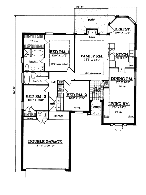 House Design - Country Floor Plan - Main Floor Plan #42-656
