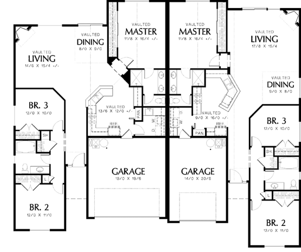 House Design - Ranch Floor Plan - Main Floor Plan #48-804