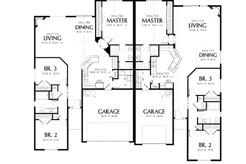 Dream House Plan - Floor Plan - Main Floor for Ranch House Plan #48-804, 0 bath