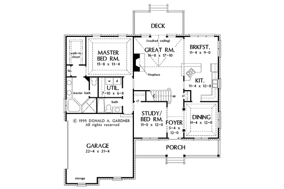 Floor Plan - Main Floor for Country House Plan #929-470 - 4 bed, 3 bath