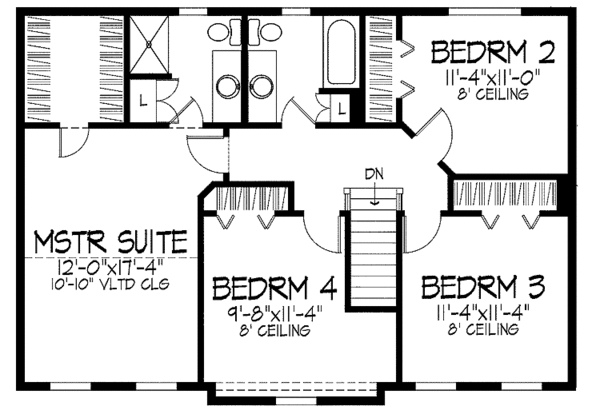 House Design - Country Floor Plan - Upper Floor Plan #51-732