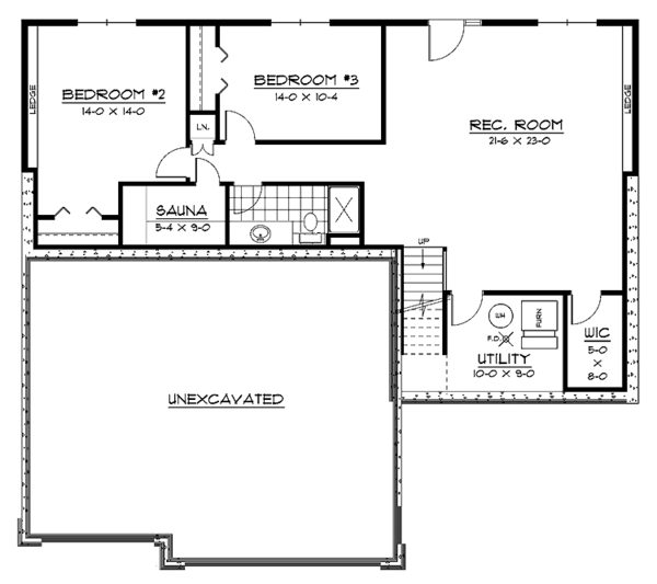Home Plan - European Floor Plan - Lower Floor Plan #51-617