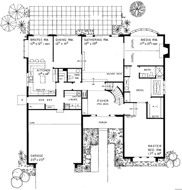 House Plan Design - Prairie Floor Plan - Main Floor Plan #72-992