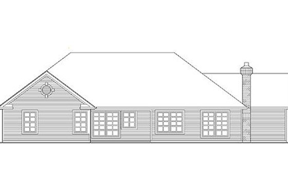Exterior - Rear Elevation for Traditional House Plan #48-418 - 3 bed, 2.5 bath