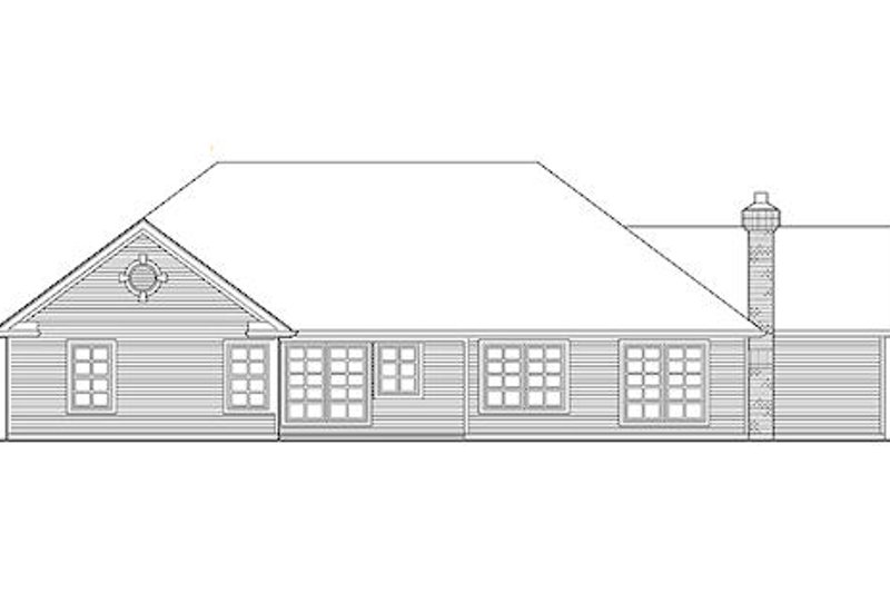 Home Plan - Exterior - Rear Elevation for Traditional House Plan #48-418 - 3 bed, 2.5 bath