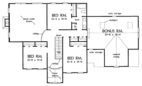 House Plan Design - Country Floor Plan - Upper Floor Plan #929-227