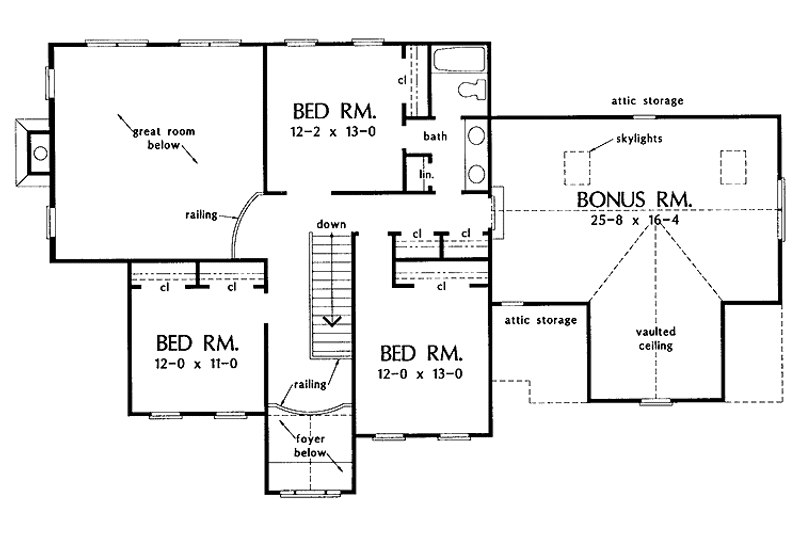 Home Plan - Floor Plan - Upper Floor for Country House Plan #929-227 - 4 bed, 2.5 bath